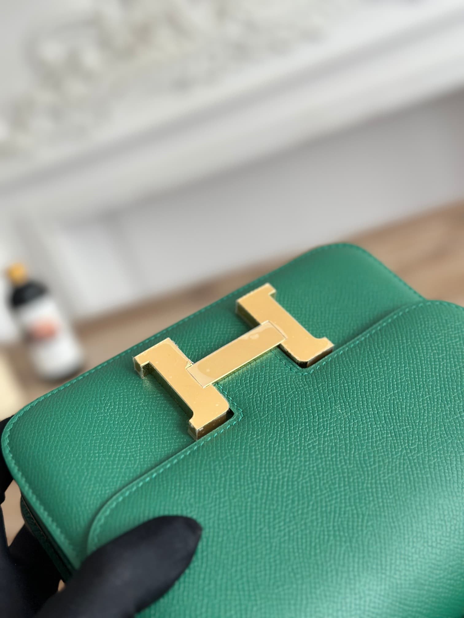 Hermes Mini Constance 18cm Epsom Bag WAX Malachite High