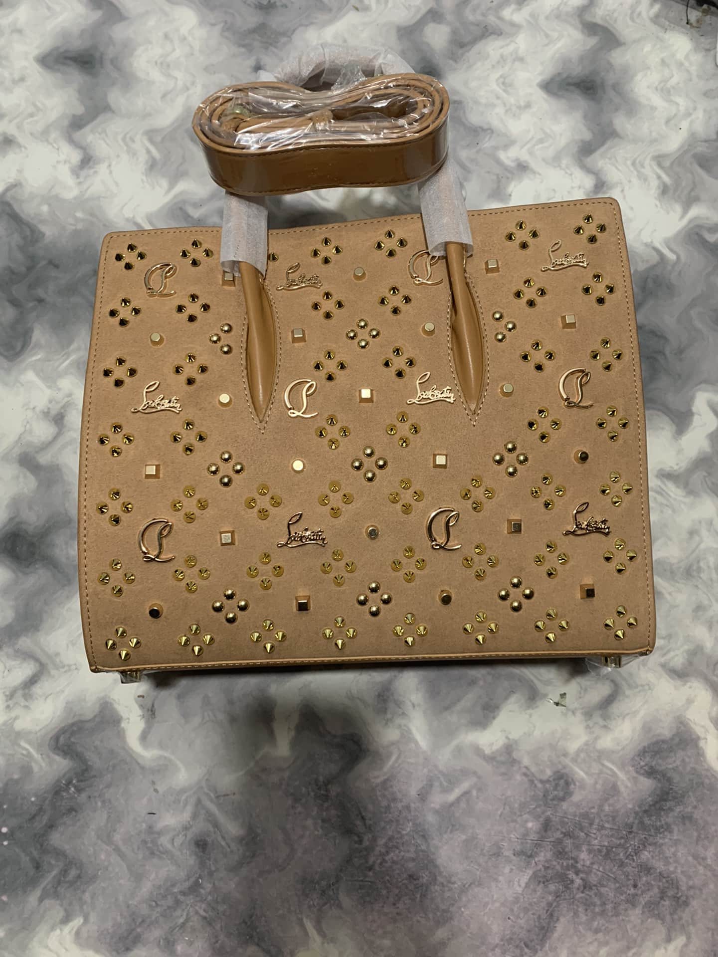 Christian Louboutin Paloma Medium Bag Calf Leather And Spikes High