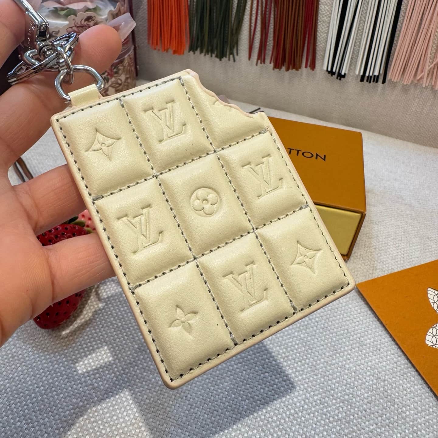 Louis Vuitton Chocolate Bar Key Holder and Bag Charm