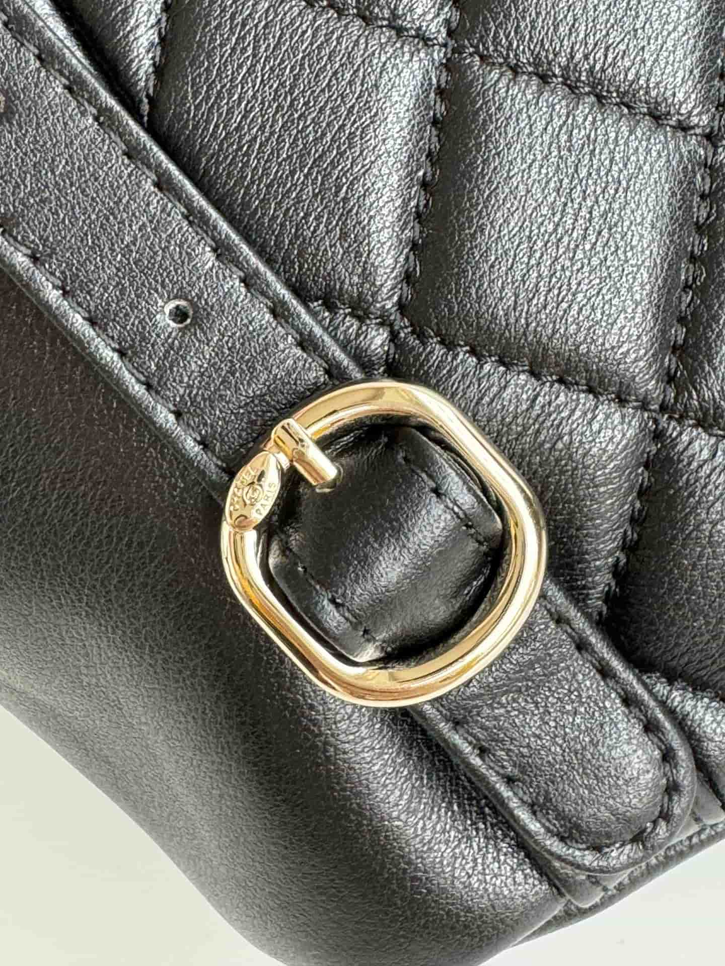 Chanel Small Quilted Duma Backpack Lambskin AS2908 Black High
