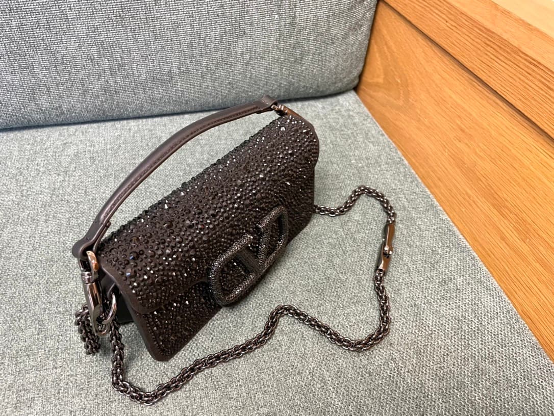 Valentino Garavani Locò Small Shoulder Bag in Black High