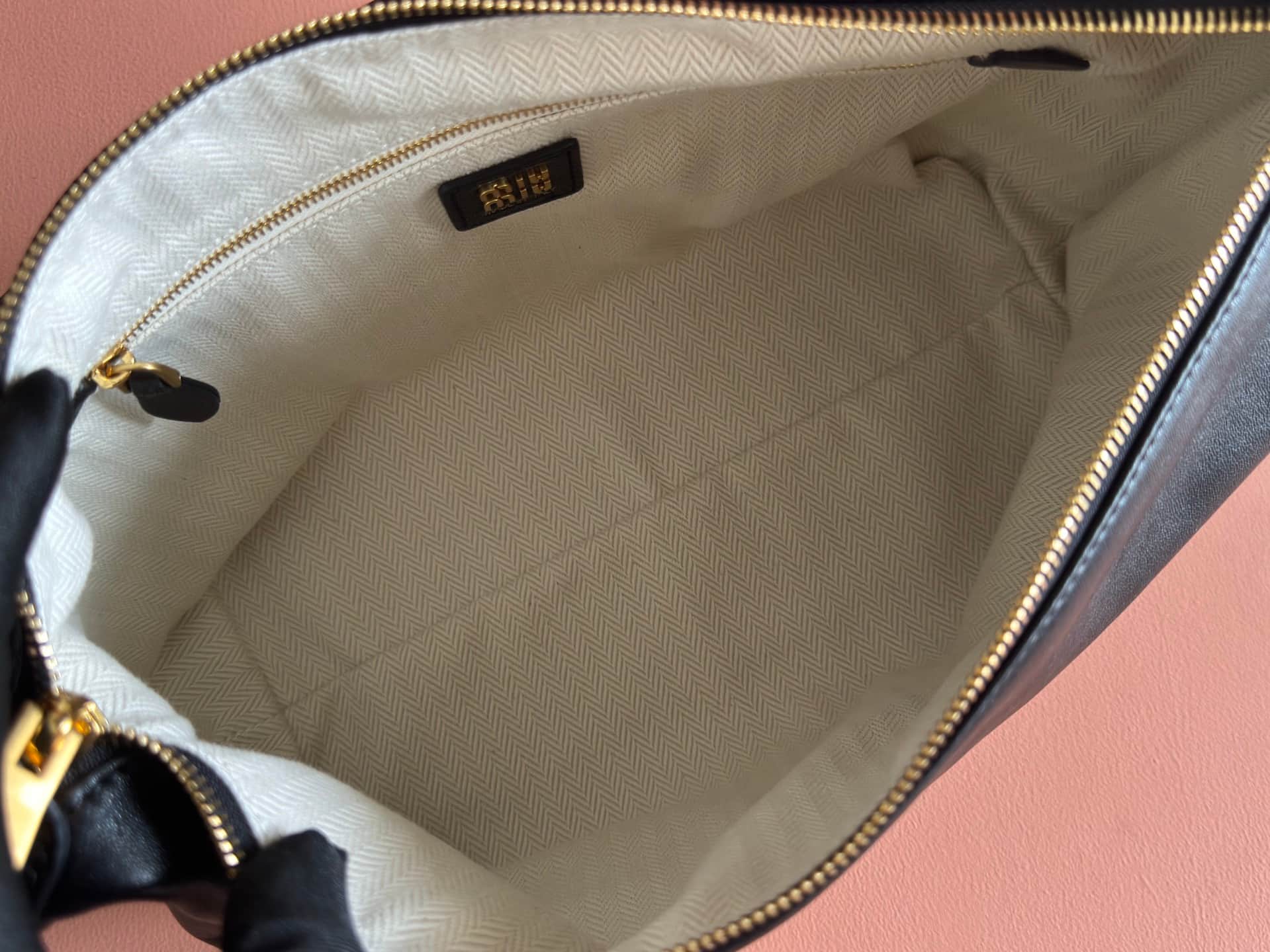 Miu Miu Spirit nappa leather bag Black 5BC217 High