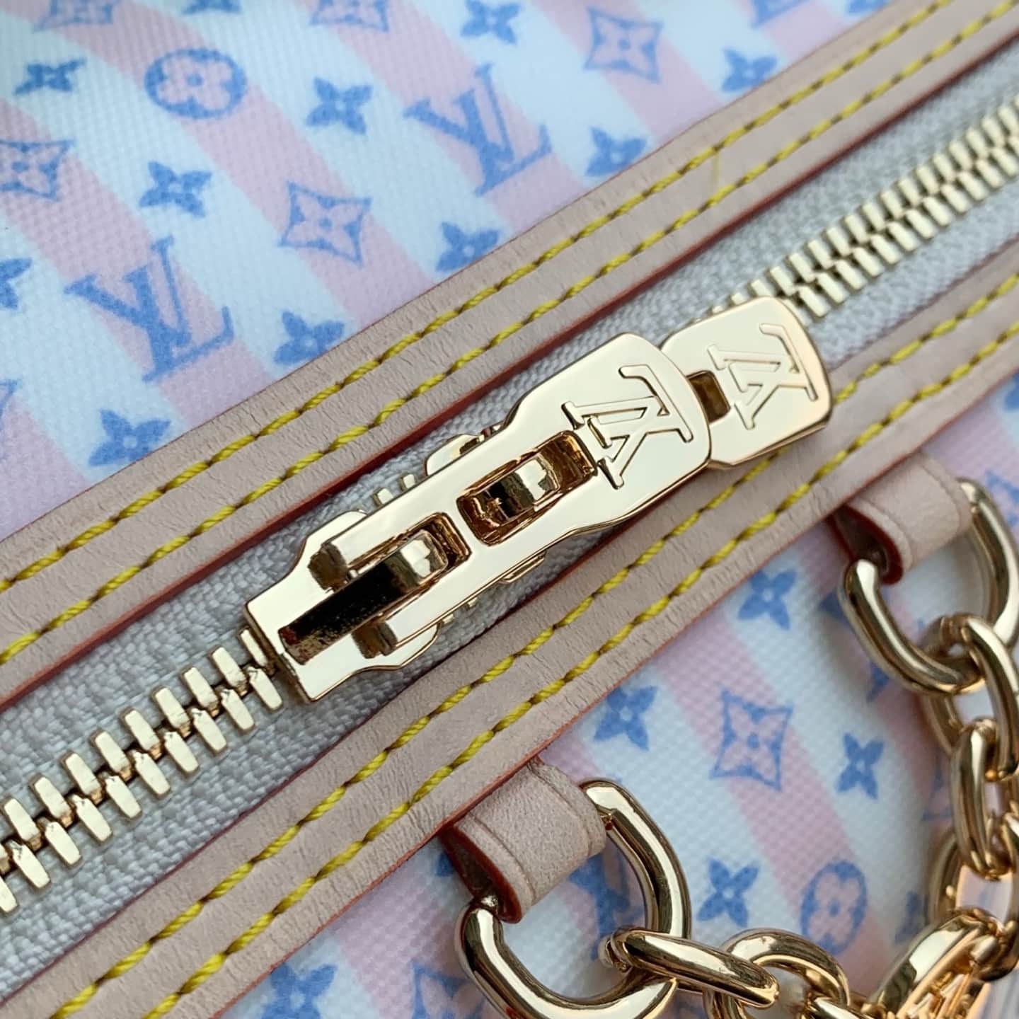 Louis Vuitton Speedy Bandoulière 20 Blue Coated canvas M28668 High