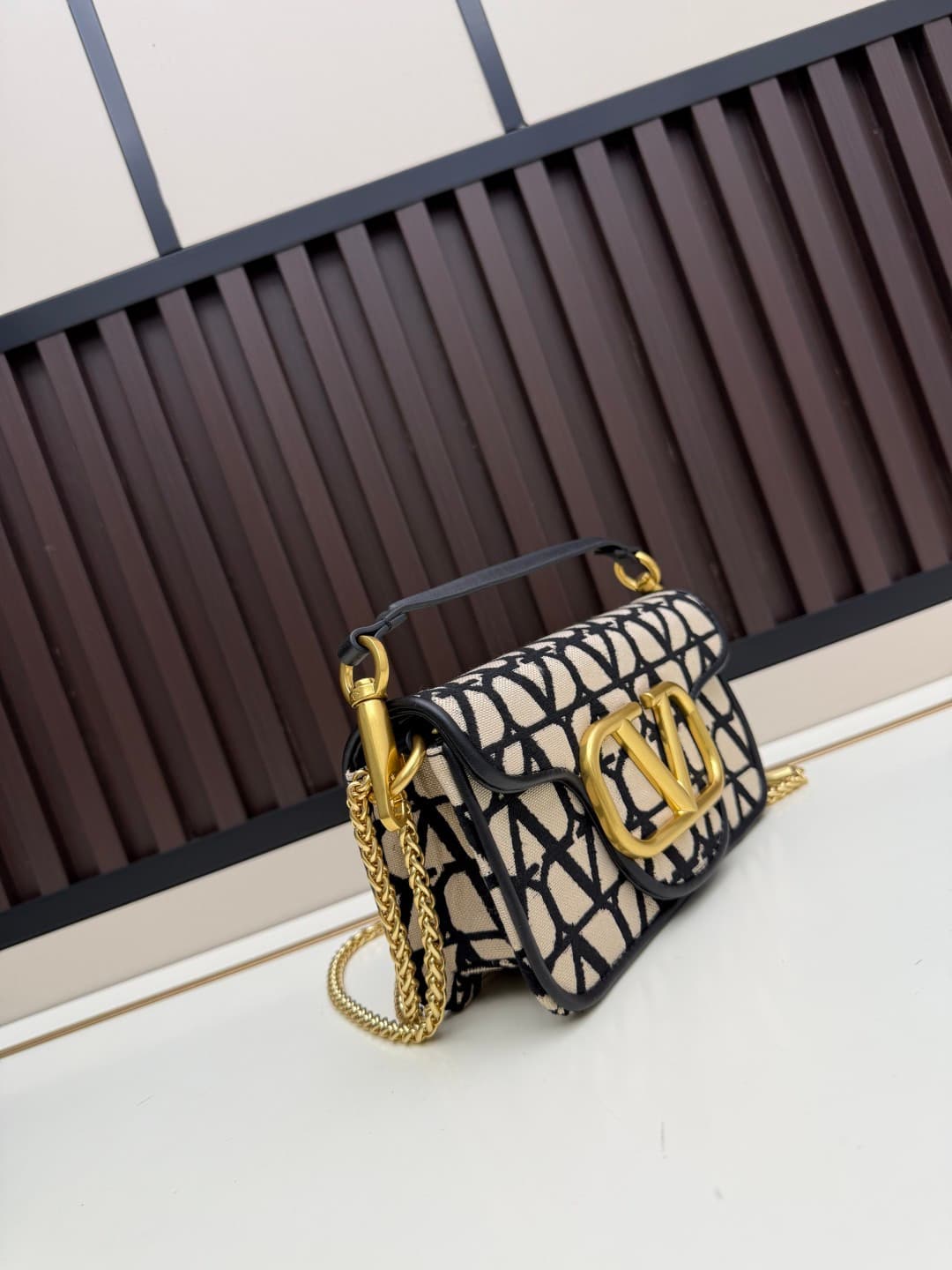Valentino VLogo Garavani Loco Small Shoulder Bag in Toile Iconographe High