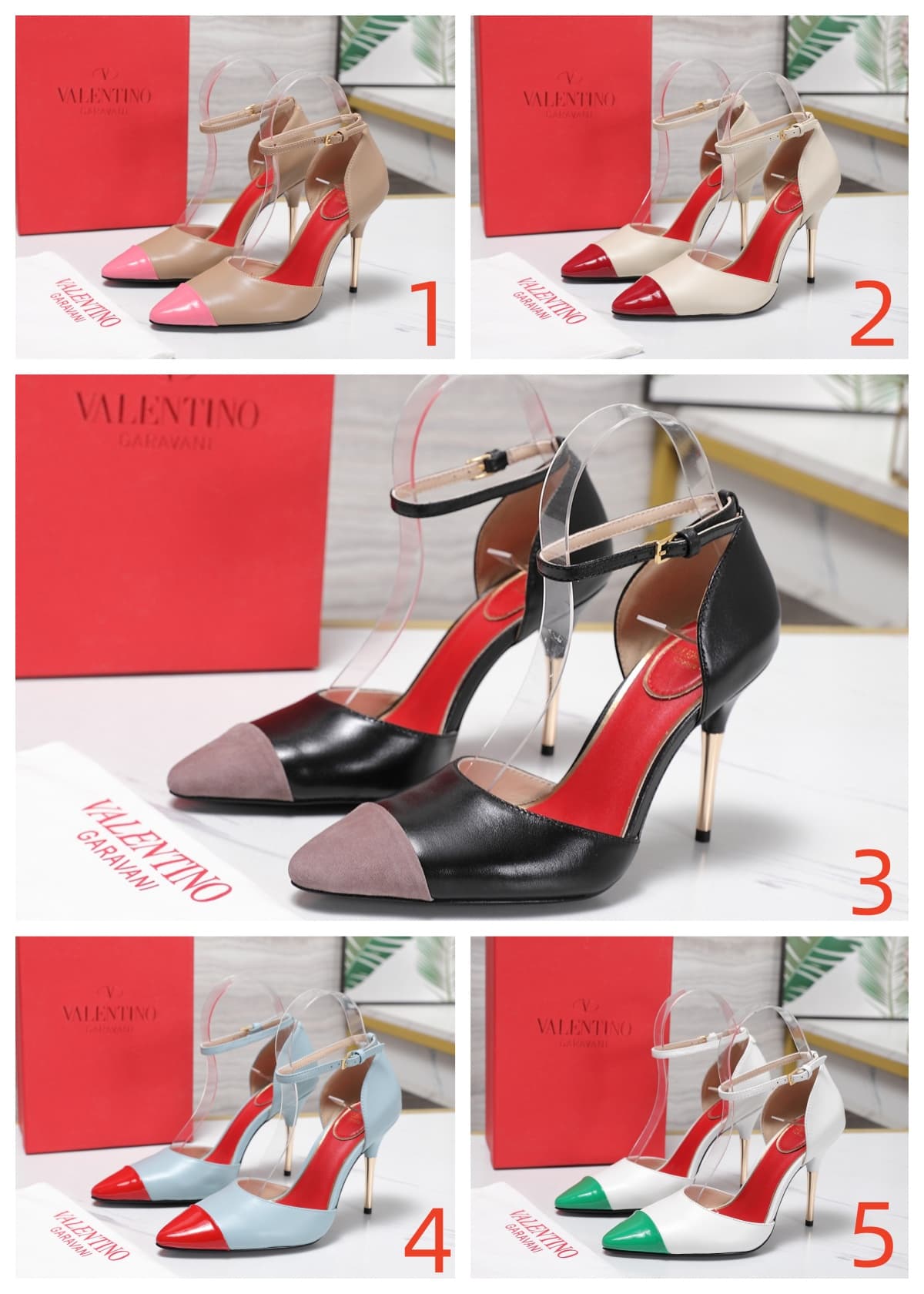 Valentino Garavani Sinead leather and suede D'Orsay pumps Women