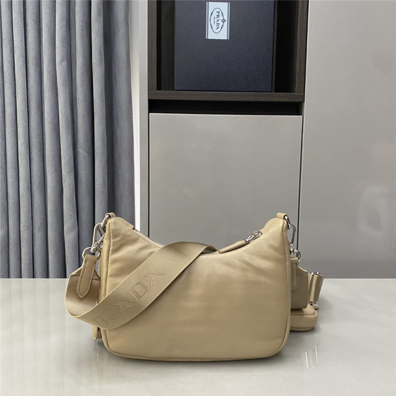 Prada Re-Edition 2005 Padded nappa-leather bag 1BH204 Beige High
