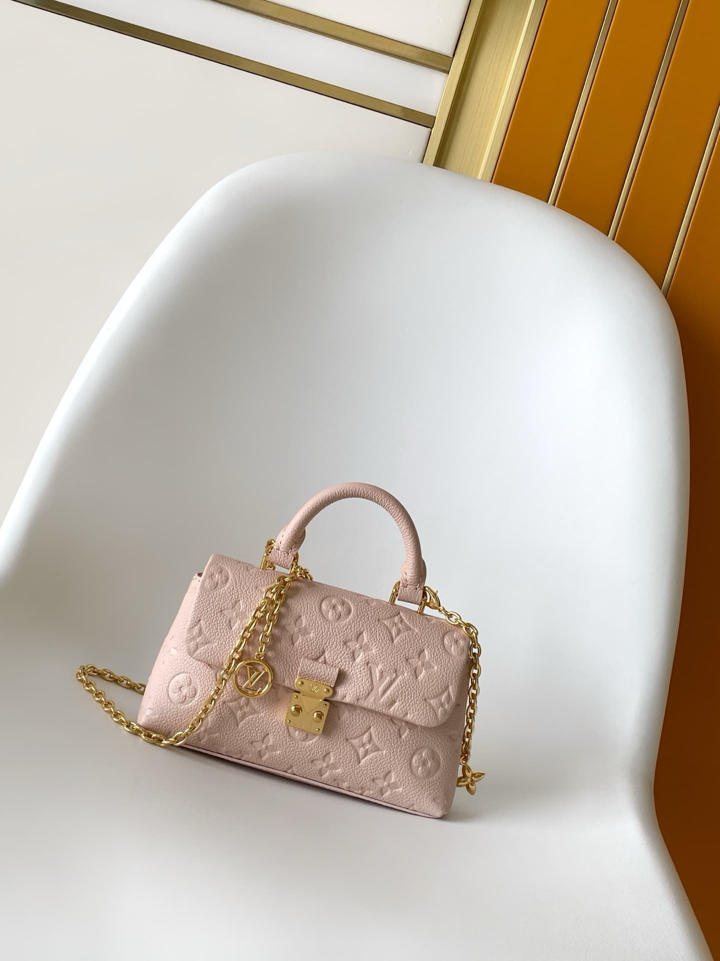 Louis Vuitton Nano Madeleine Snowy Pearl Cowhide leather M27043 High