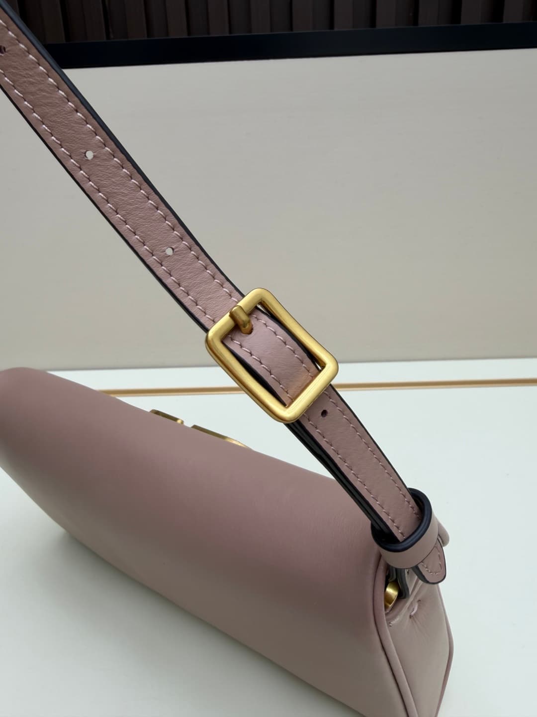 Valentino Garavani Devain Small Nappa Shoulder Bag Pink High