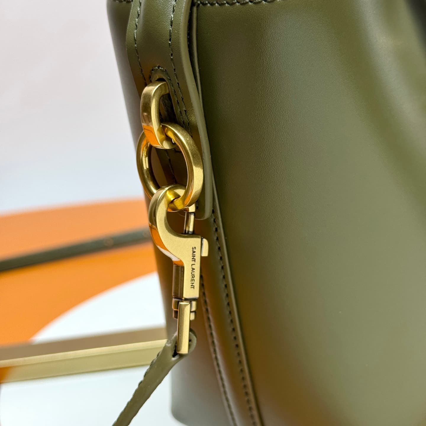 LE 37 mini in shiny leather 765870 STRONG MOSS High