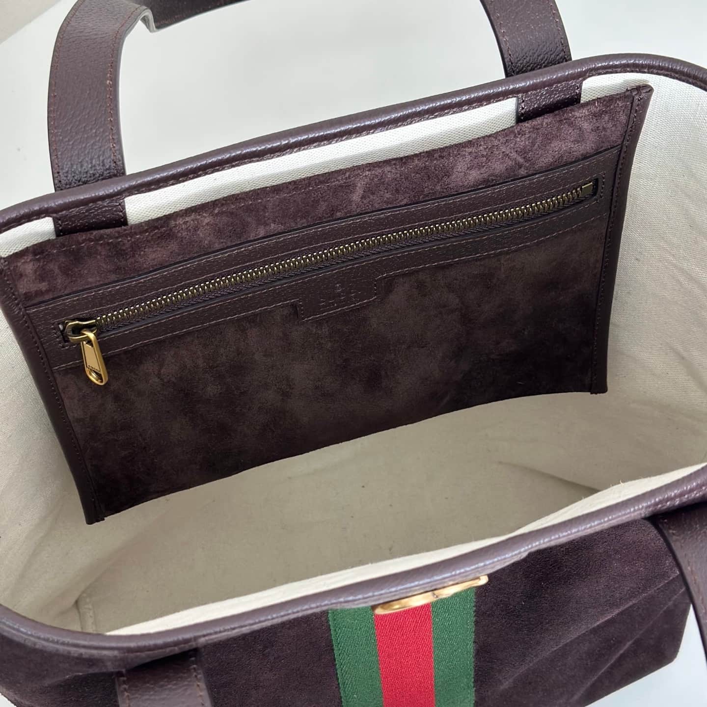Gucci Ophidia medium tote bag 834465 dark brown suede High