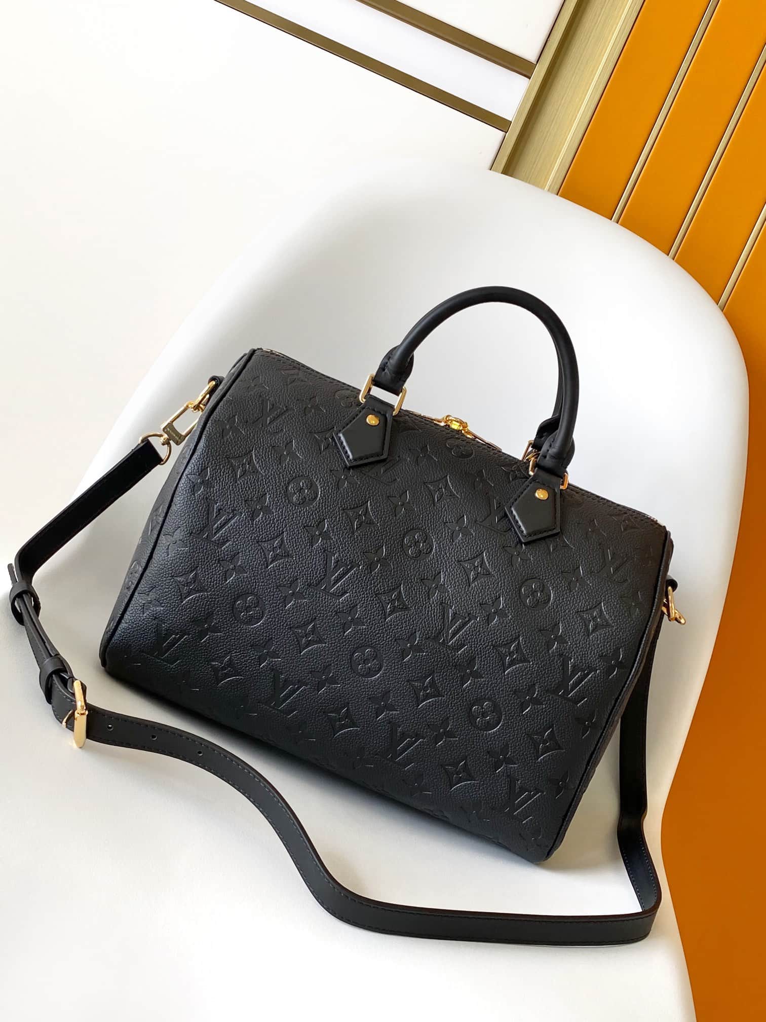 Louis Vuitton Speedy Soft 30 Monogram Empreinte Leather M47186 High