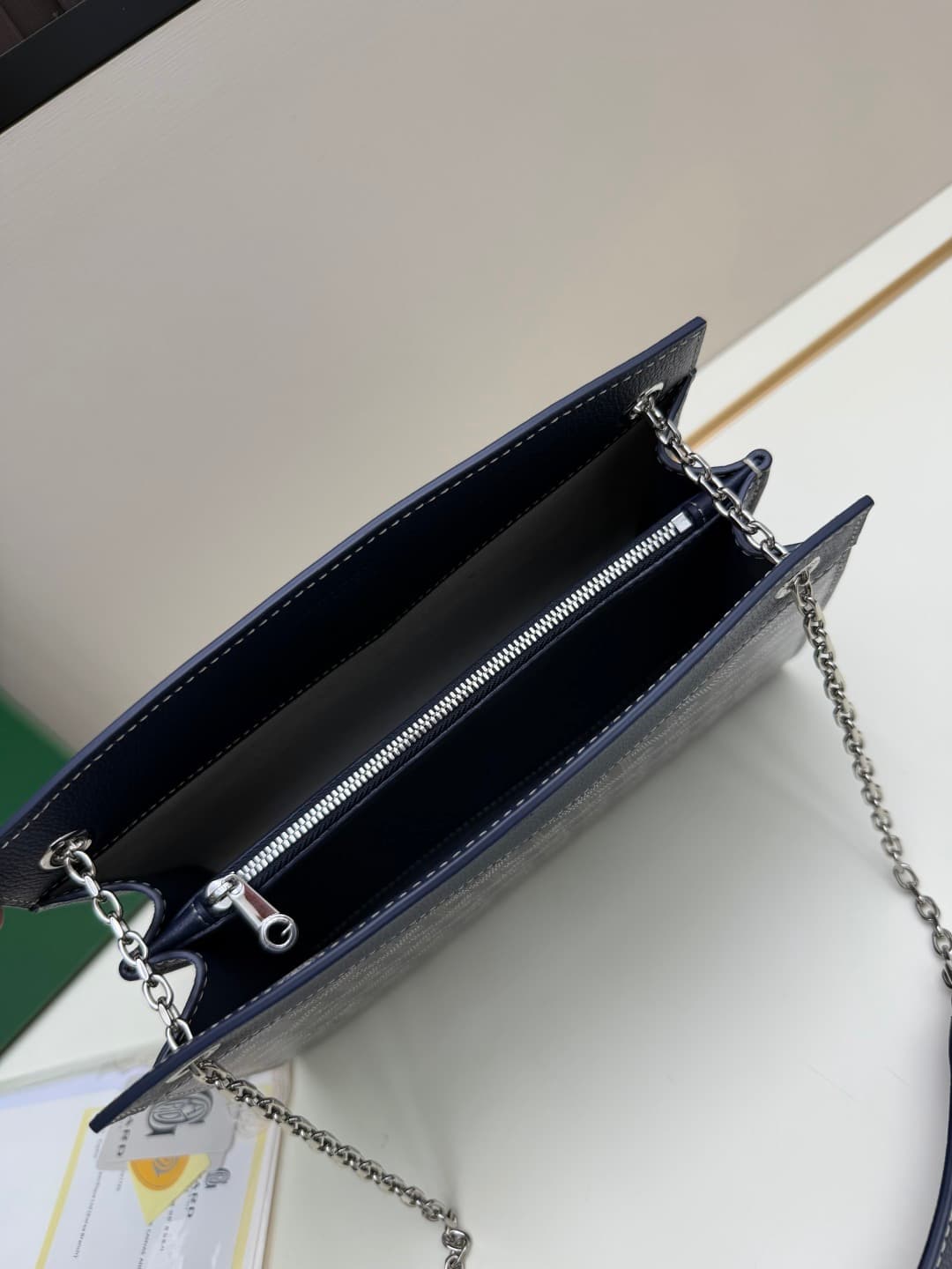 Goyard Rouette Structure bag in Navy Blue Goyardine Canvas High