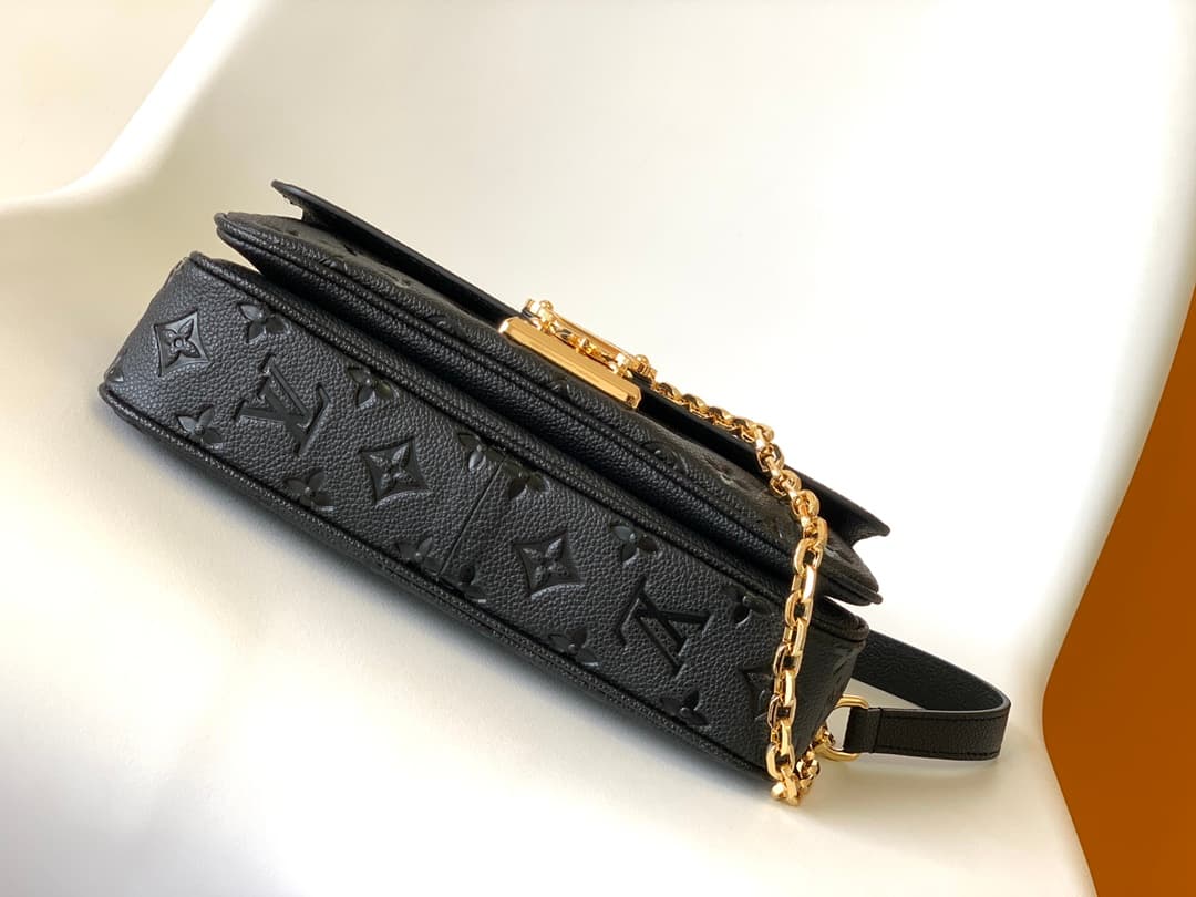 Louis Vuitton Marceau Black Embossed grained cowhide leather M46200 High