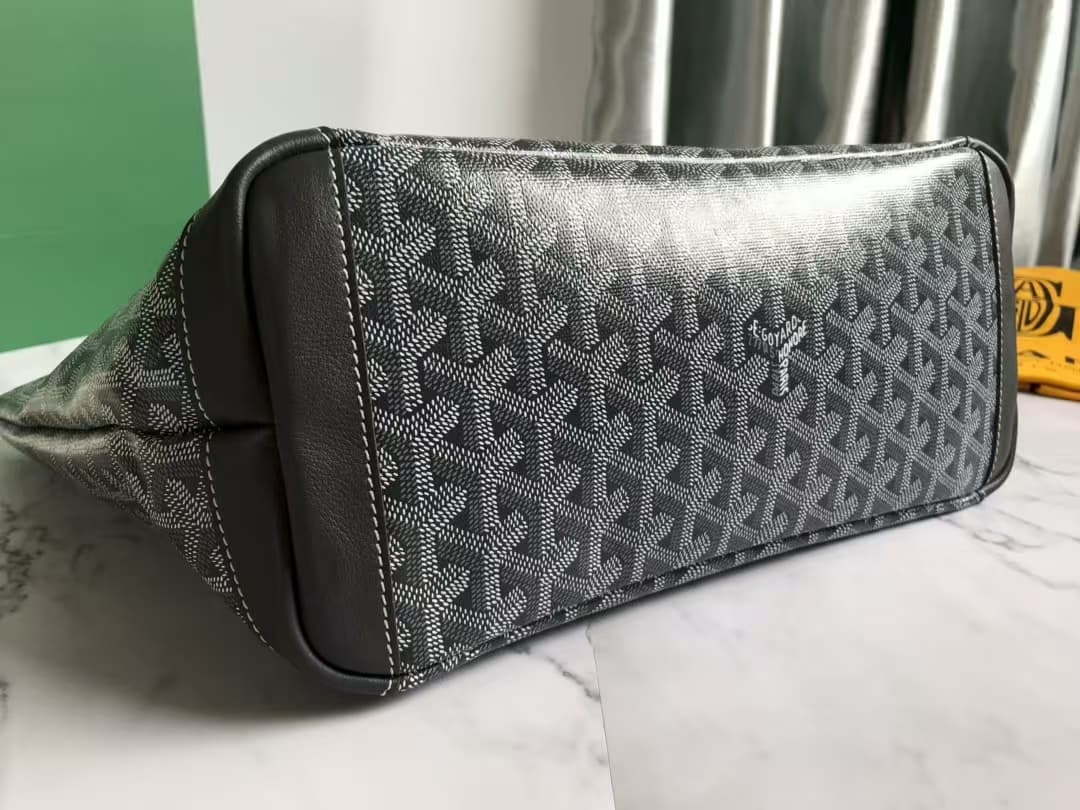 ARTOIS PM BAG Goyardine Canvas & Chevroches Calfskin Grey High