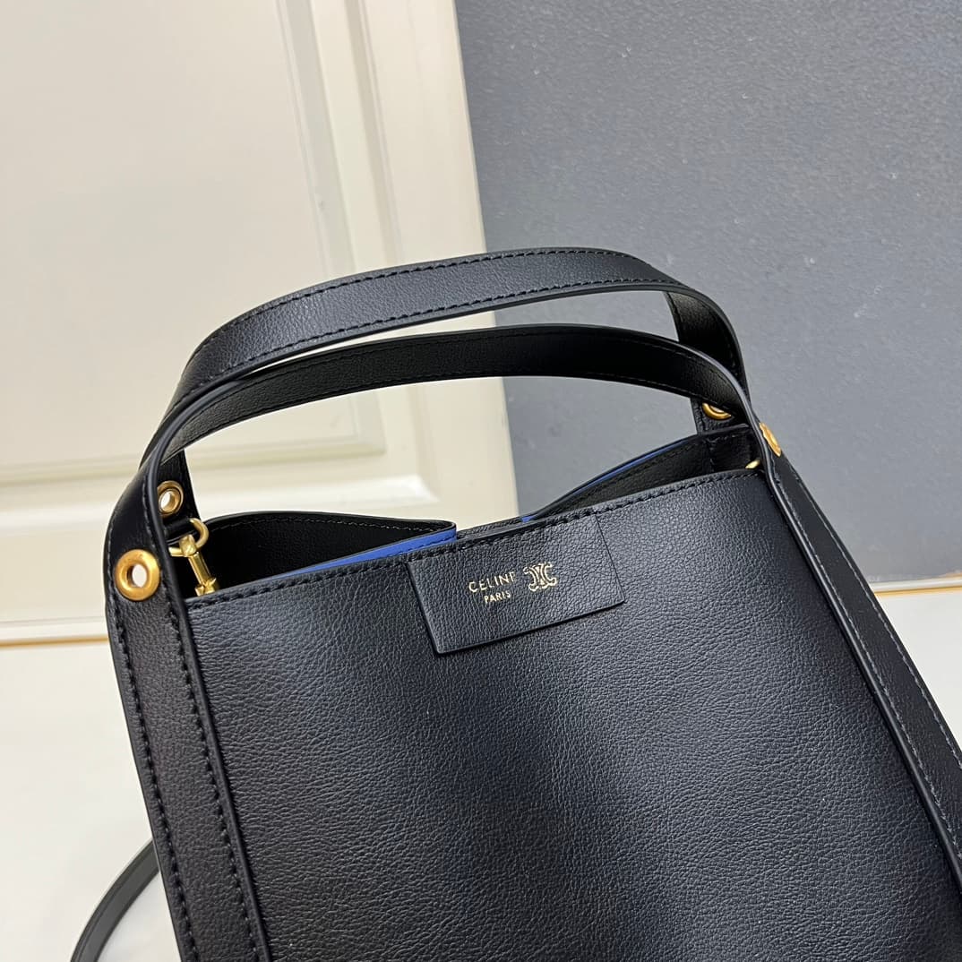 Celine SMALL CUBE BAG IN SUPPLE CALFSKIN Black