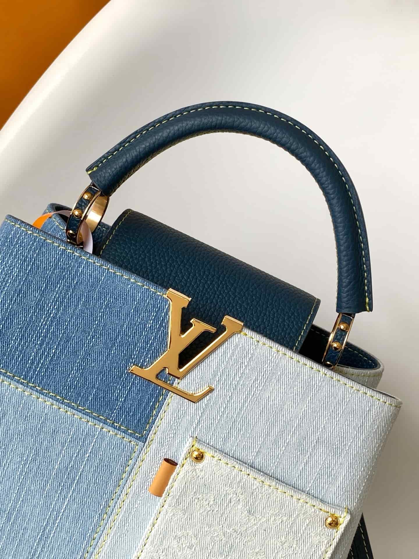 Louis Vuitton Capucines BB Blue Denim GOTS certified cotton M27302 TOP