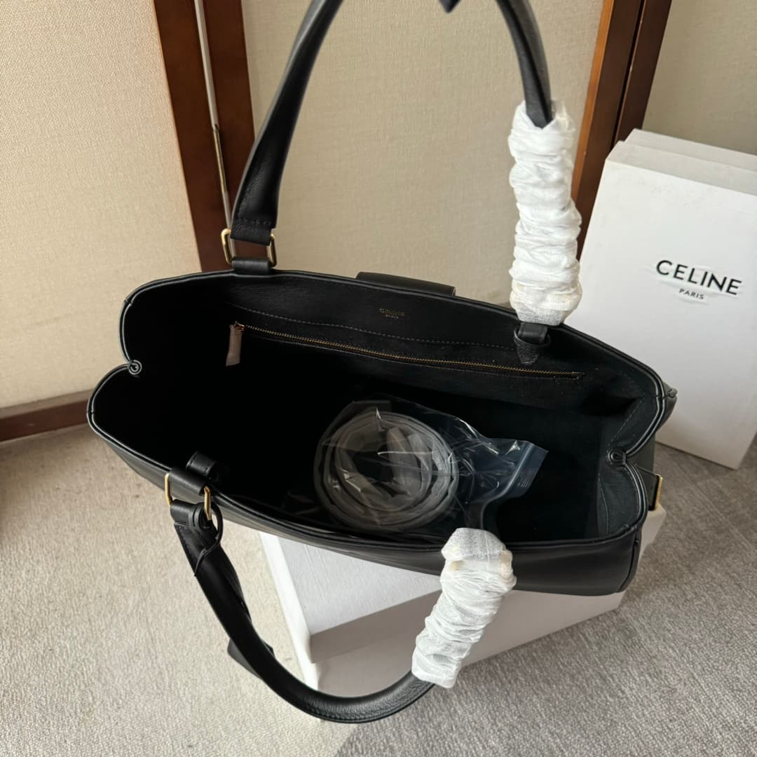 Celine Medium Appoline Bag in Supple Calfskin Black High