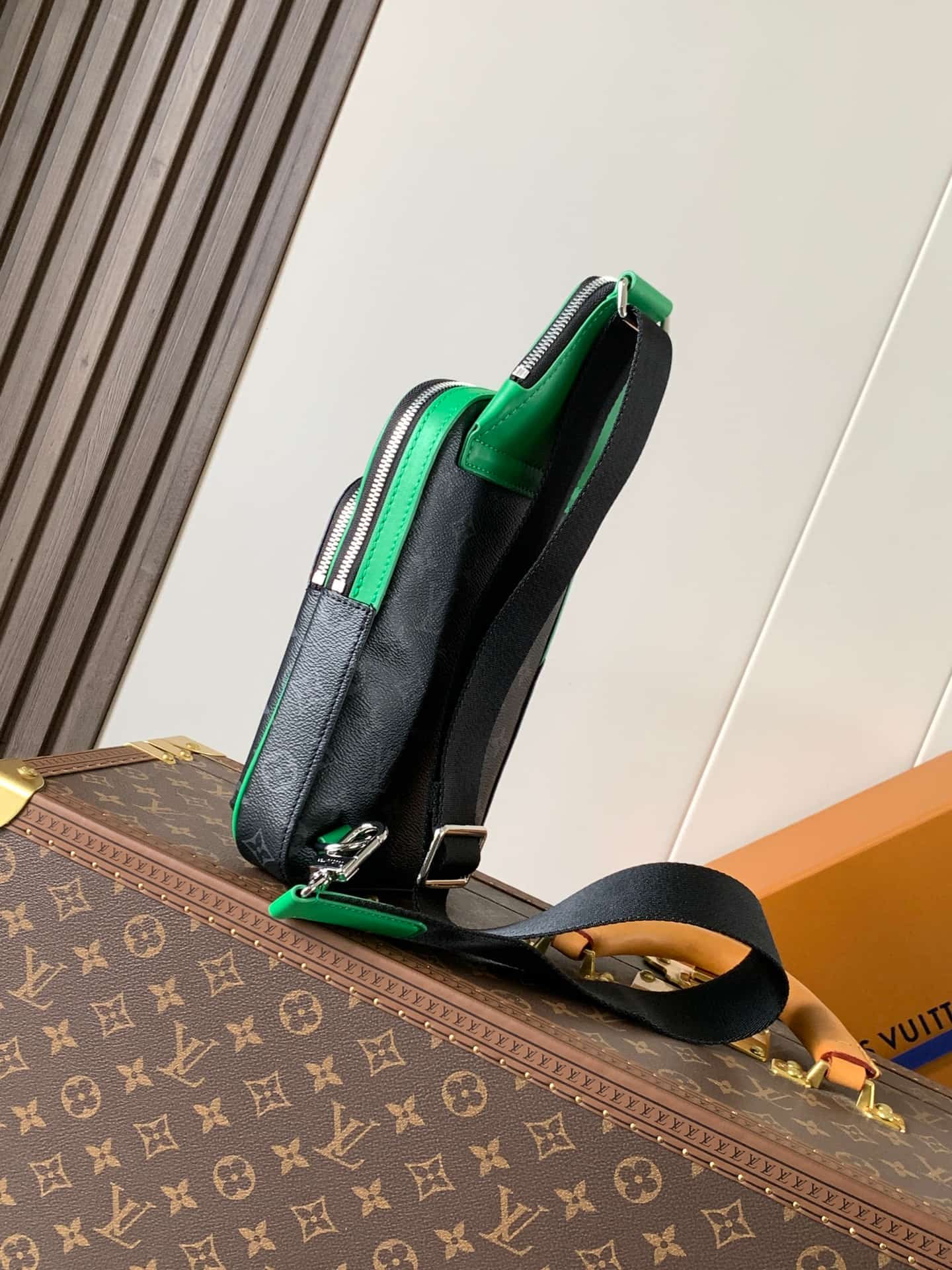 Louis Vuitton Avenue Slingbag PM Bamboo Green Monogram Eclipse coated canvas M25891 High