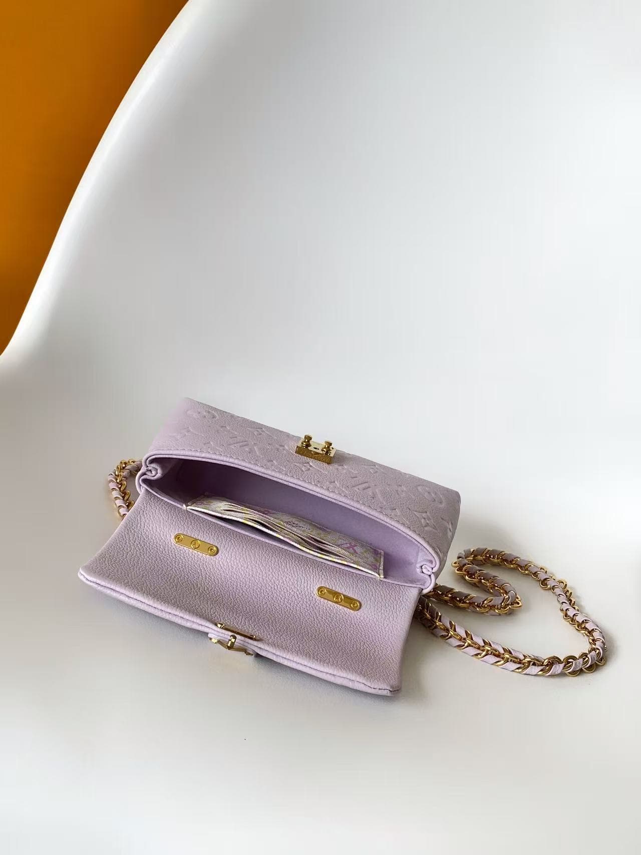 Louis Vuitton Nano Madeleine Sweet Lavender Monogram Empreinte Leather M29380 High