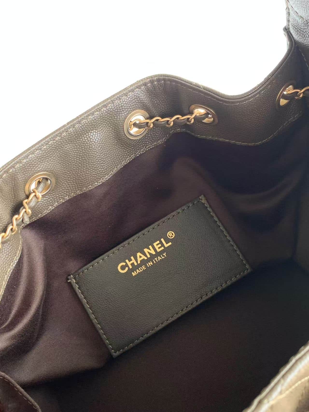Chanel 25 Small Hobo handbag AS5293 Grained Calfskin & Gold-tone Metal Dark Khaki A
