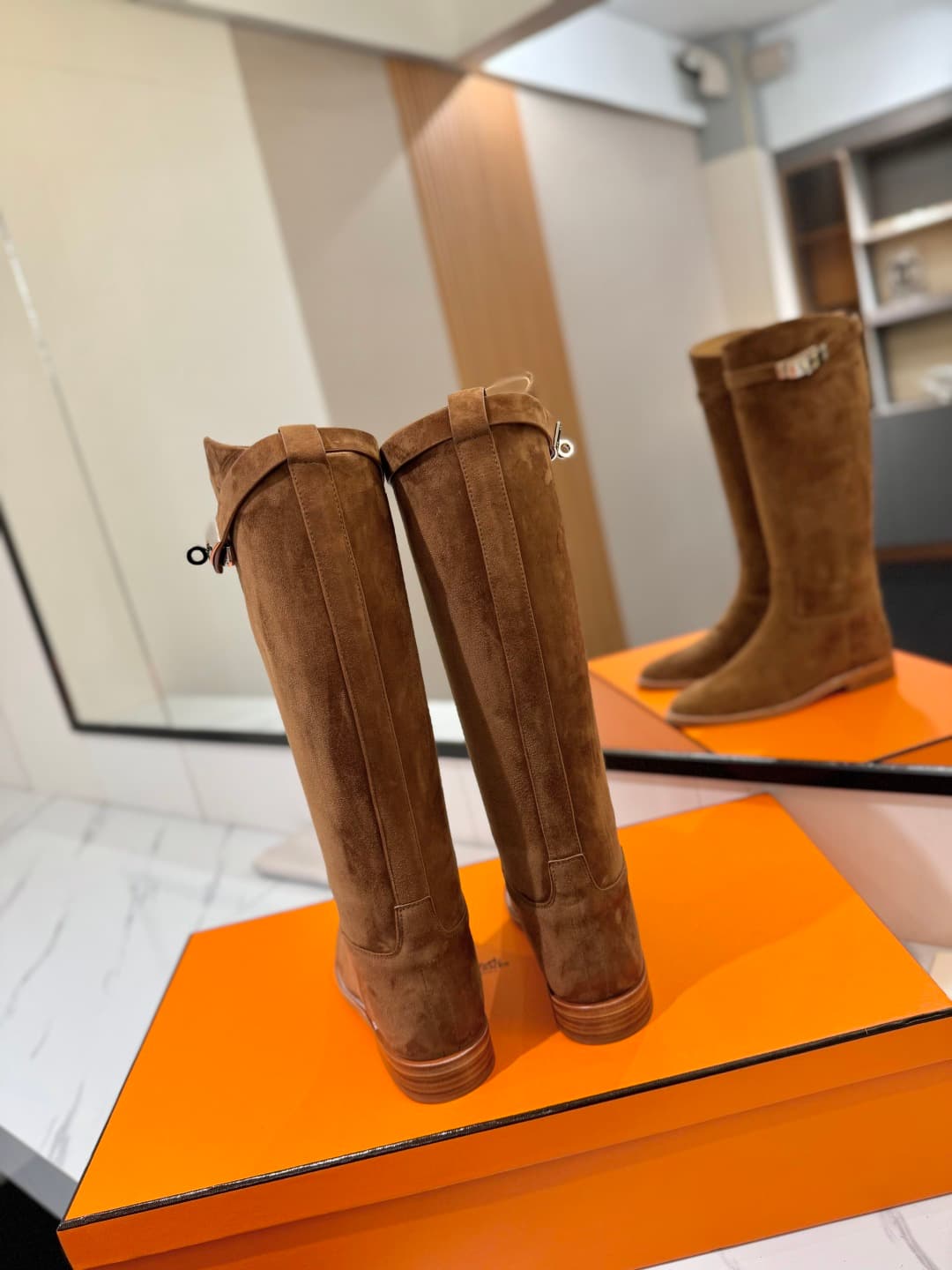 Hermes Kelly Jumping Boots Shoes Women