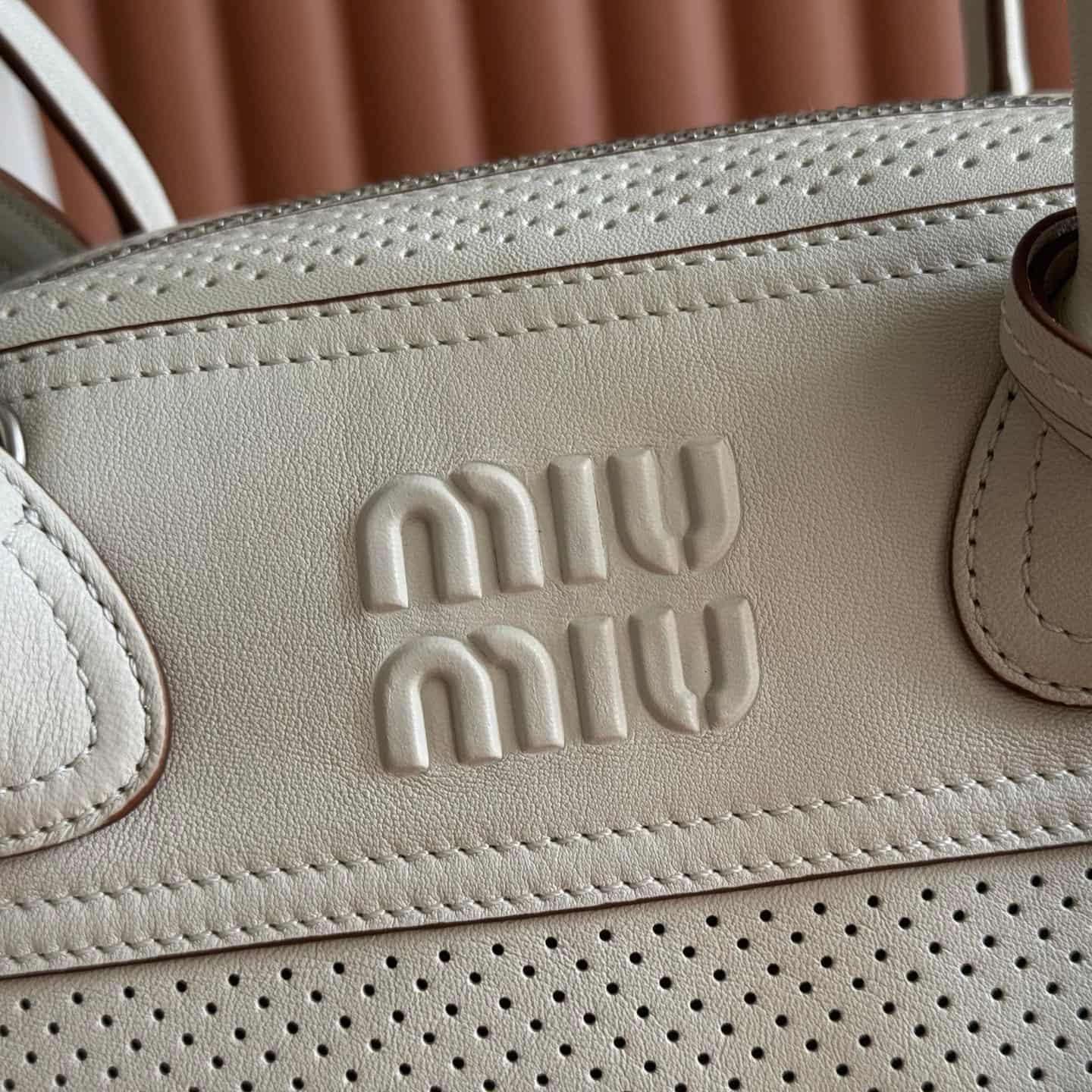 Miu Miu Vivant leather bag Chalk White 5BB199 TOP