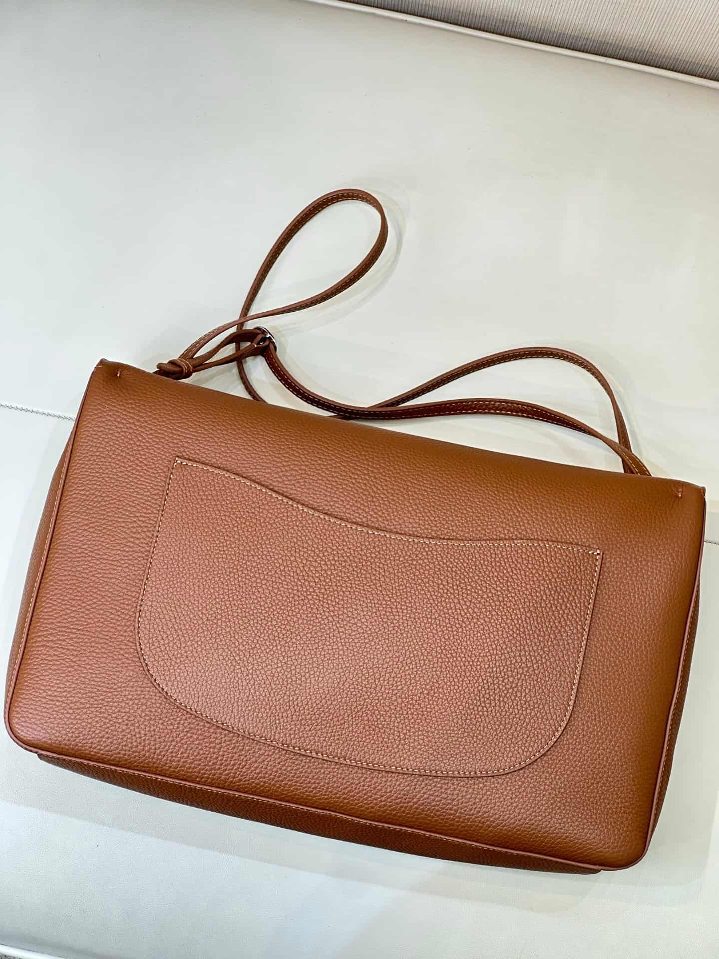 Chanel Maxi Flapbag Grained Calfskin & Silver Metal Caramel AS6233 TOP