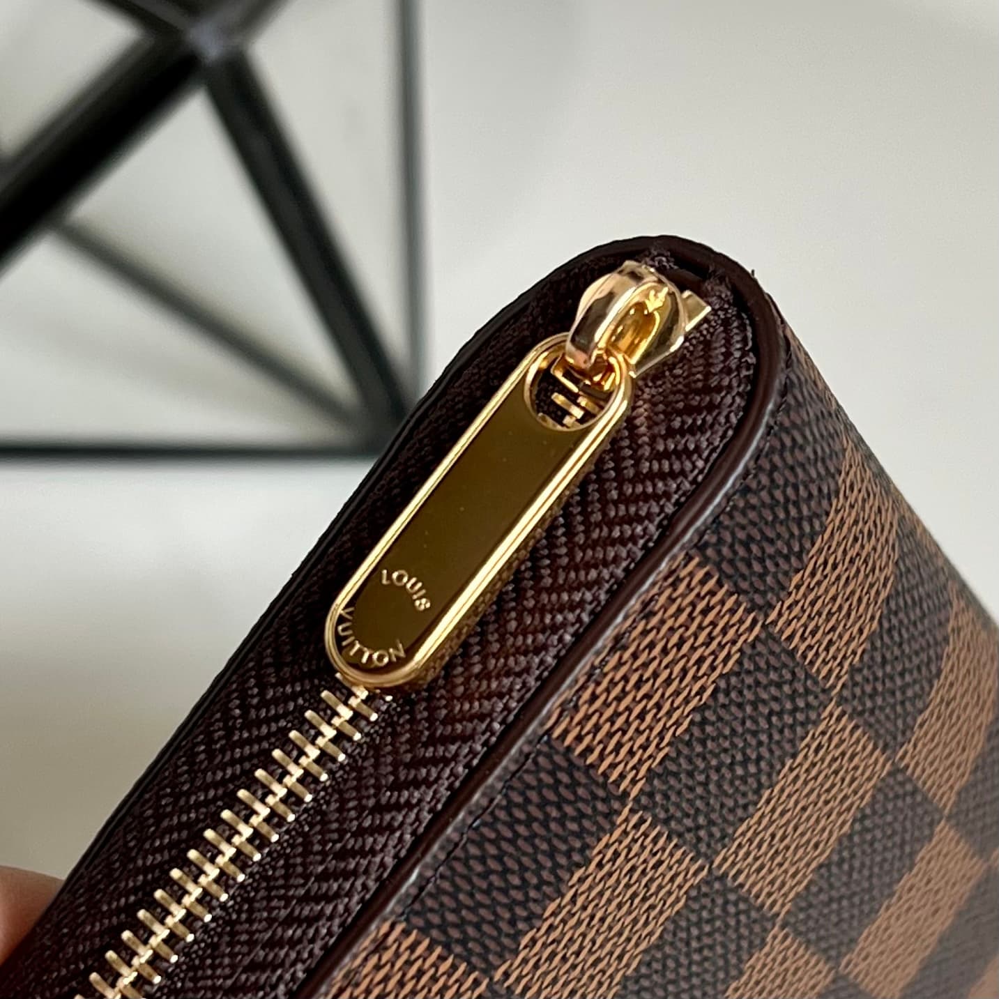 Louis Vuitton Damier Ebene Zippy Coin Purse Damier Ebene coated canvas N63070 High