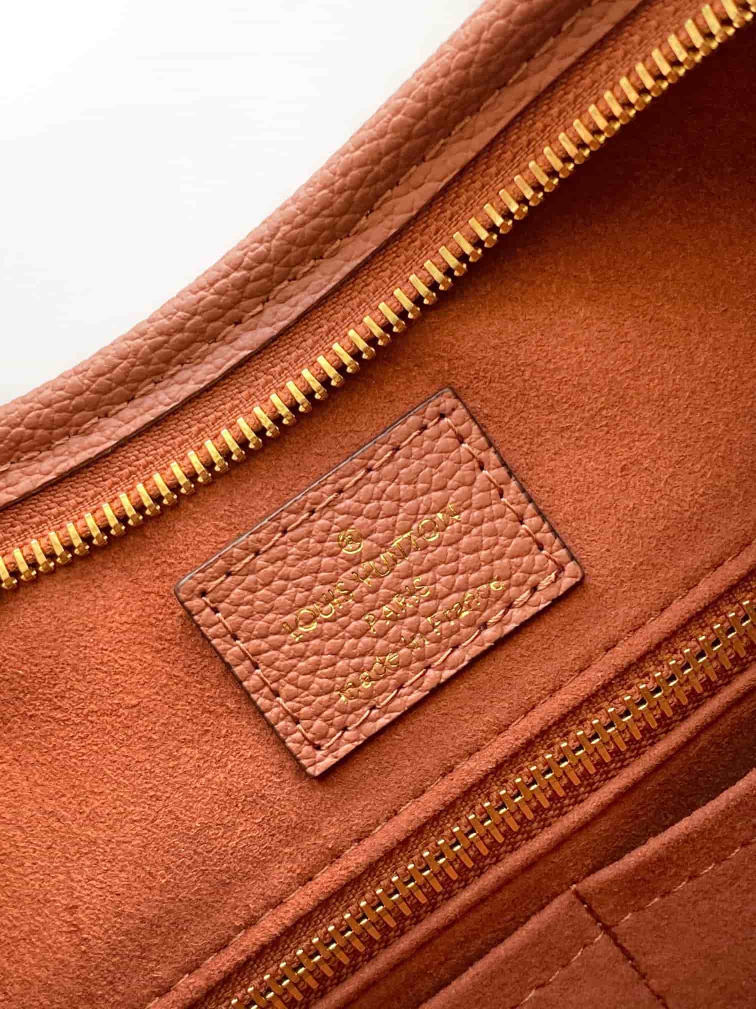 Louis Vuitton CarryAll PM Cognac Brown Embossed grained cowhide leather M11790 High