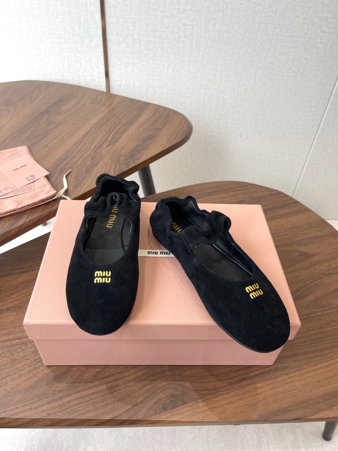 Miu Miu Ruches Ballerinas Flat Shoes Women
