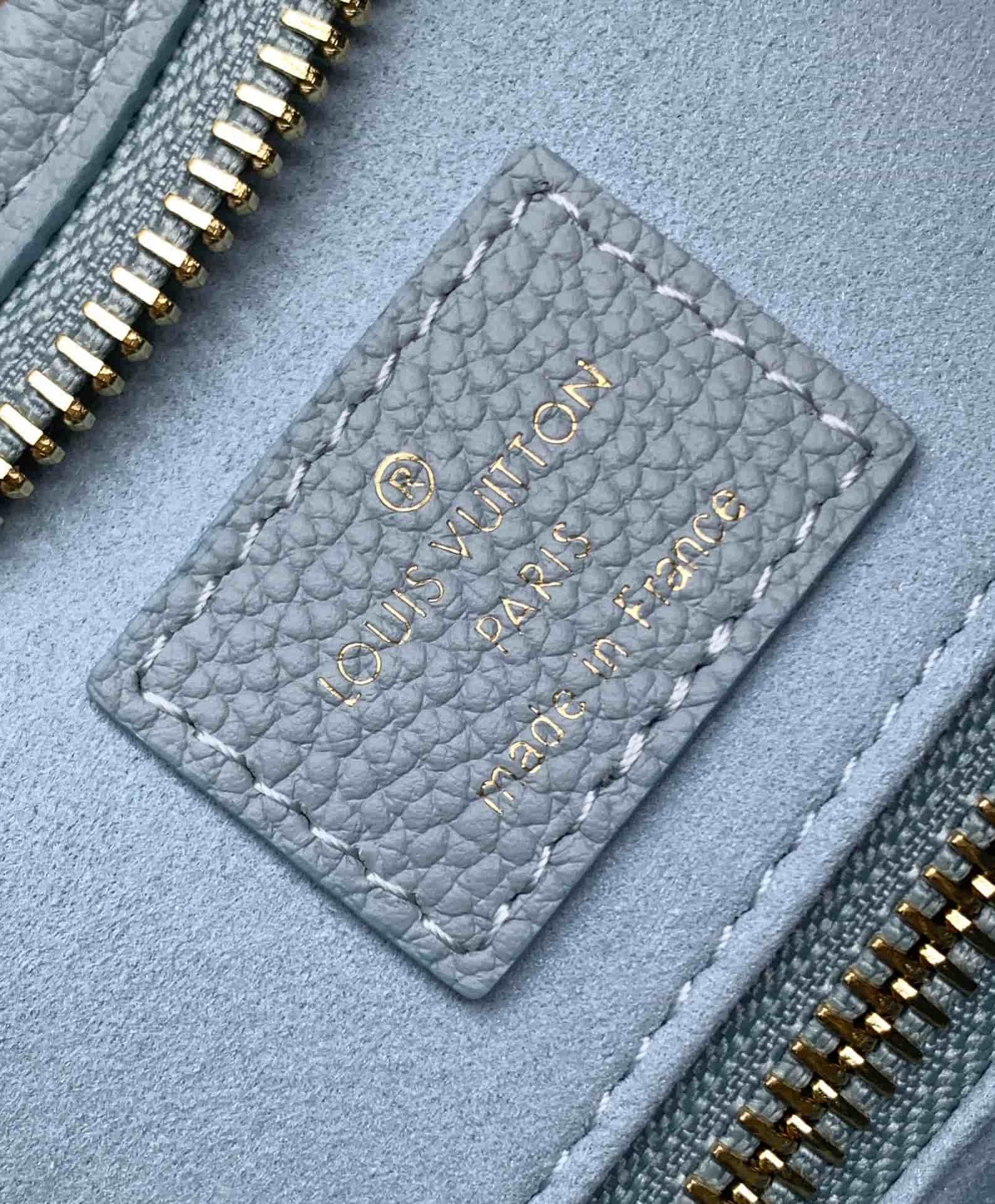 Louis Vuitton CarryAll PM light blue Monogram Empreinte leather M46673 High
