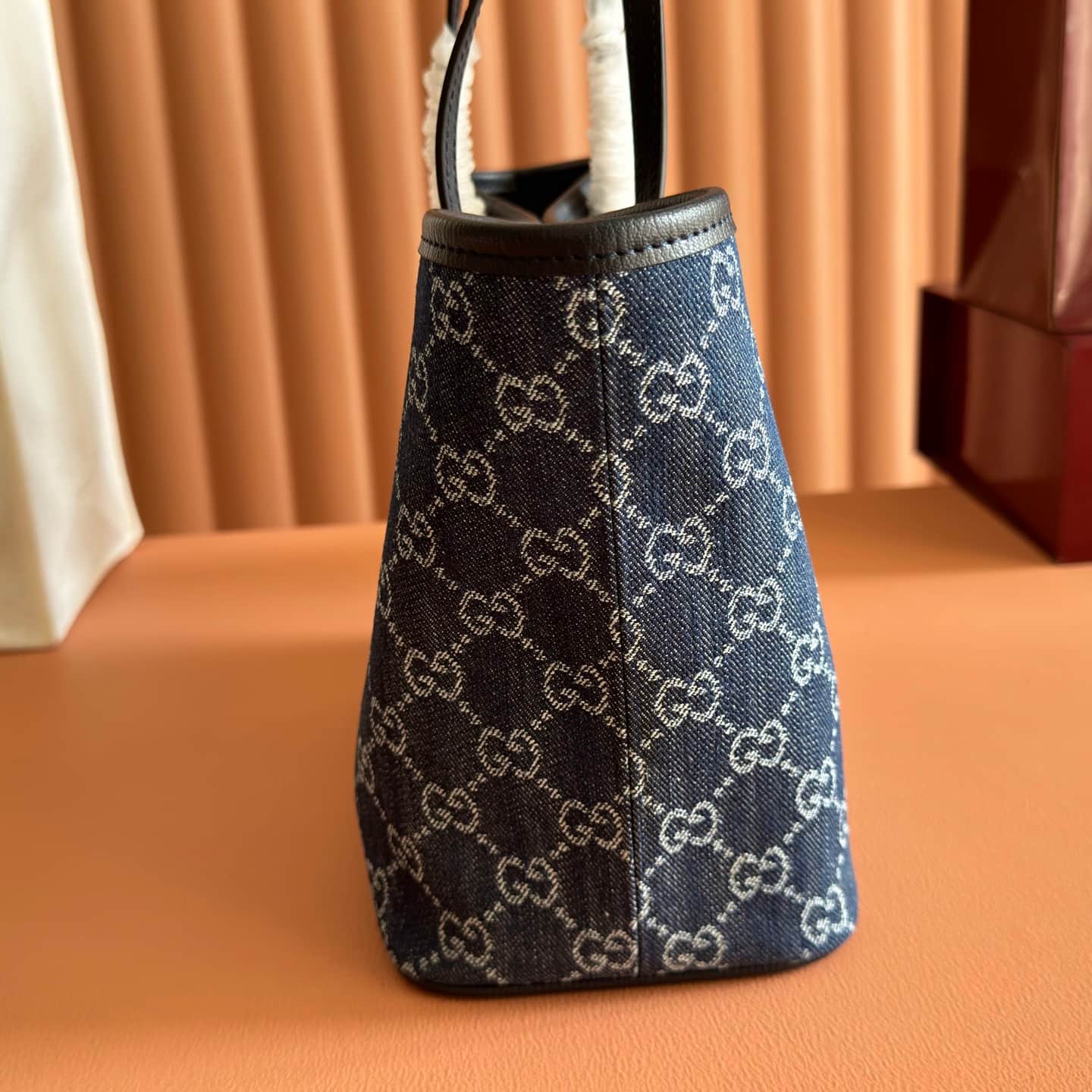 Gucci Tribeca small tote bag dark blue GG denim 875236 High
