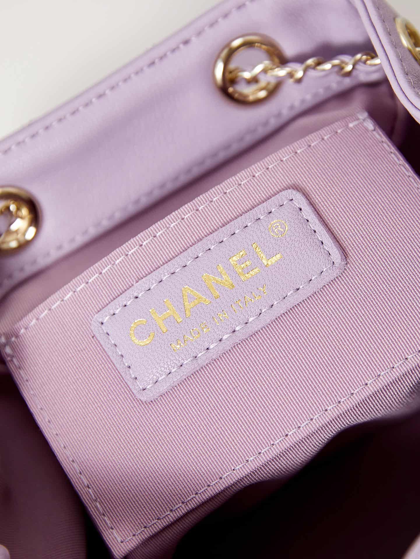 Chanel Small Quilted Duma Backpack Lambskin AS2908 Purple A