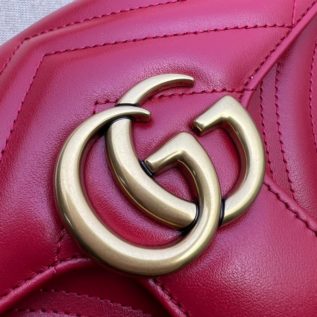 GG Marmont mini matelassé shoulder bag red 446744 High
