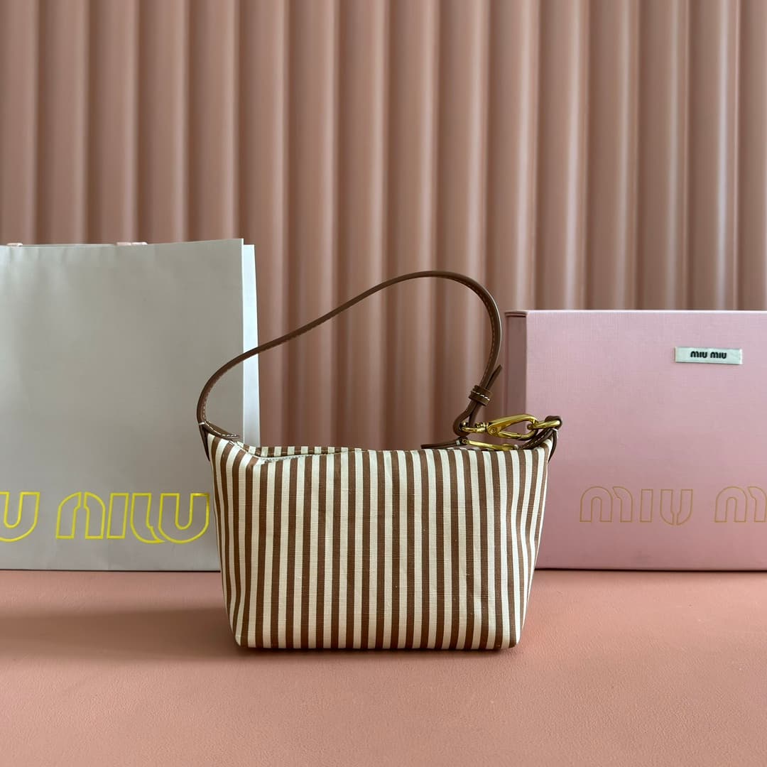 Miu Miu Jacquard Striped Pouch 5NE841 High