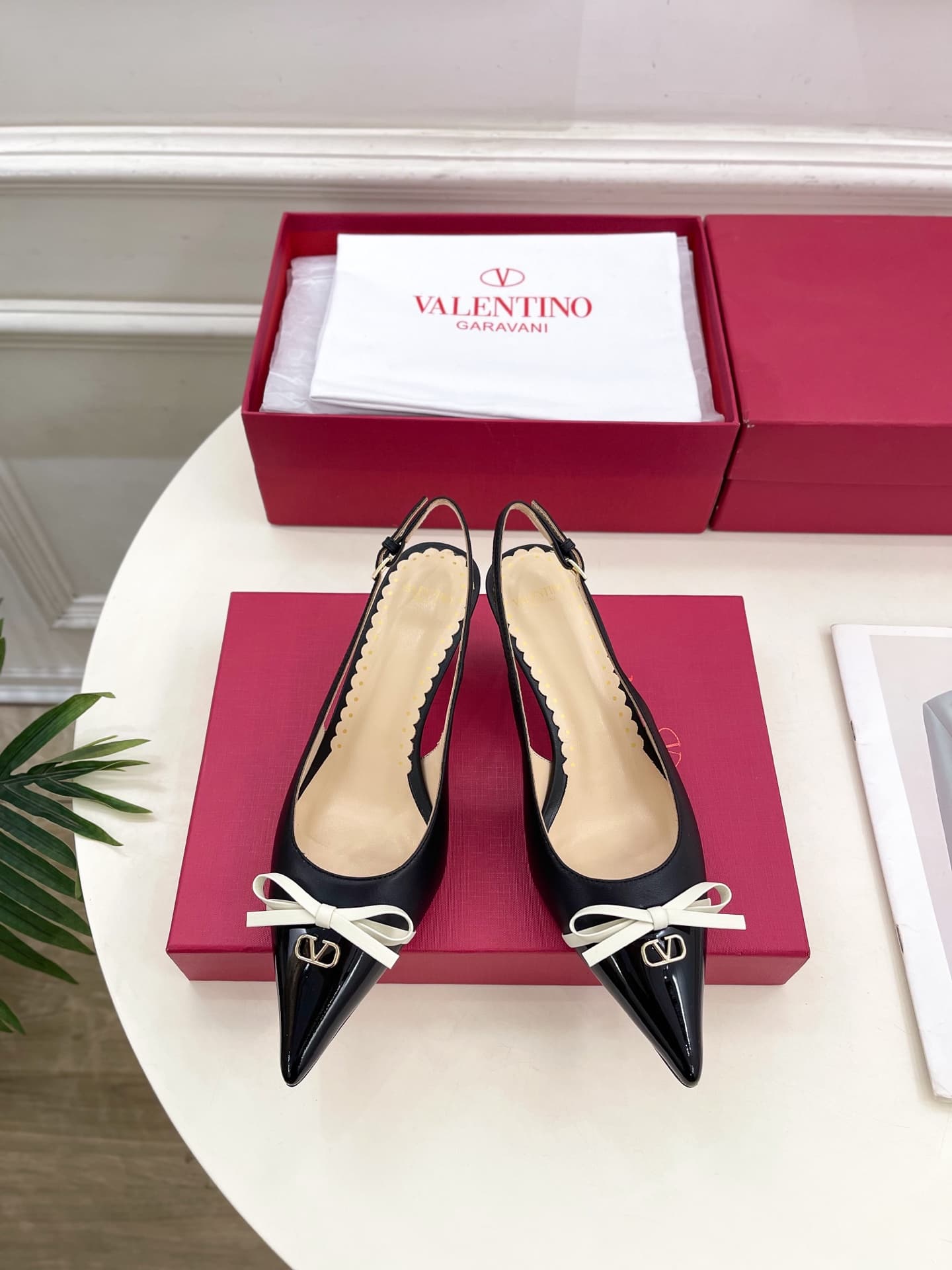 Valentino Bepointy Slingback Pump Shoes Low Women