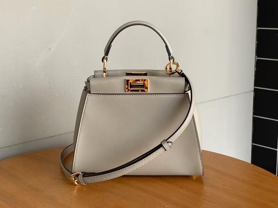 PEEKABOO ICONIC MINI leather bag Beige High