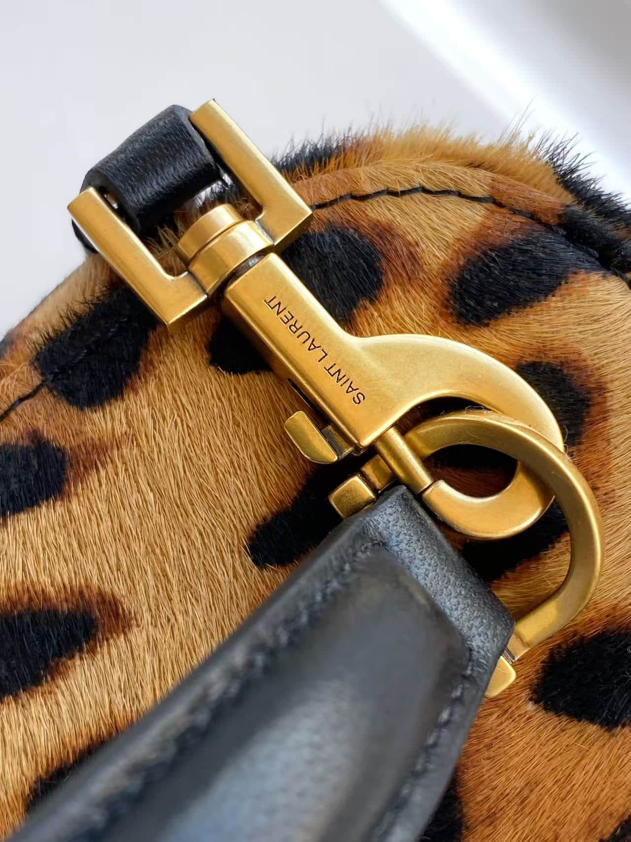 GABY VANITY BAG In Leopard-Print Lambskin Hair High