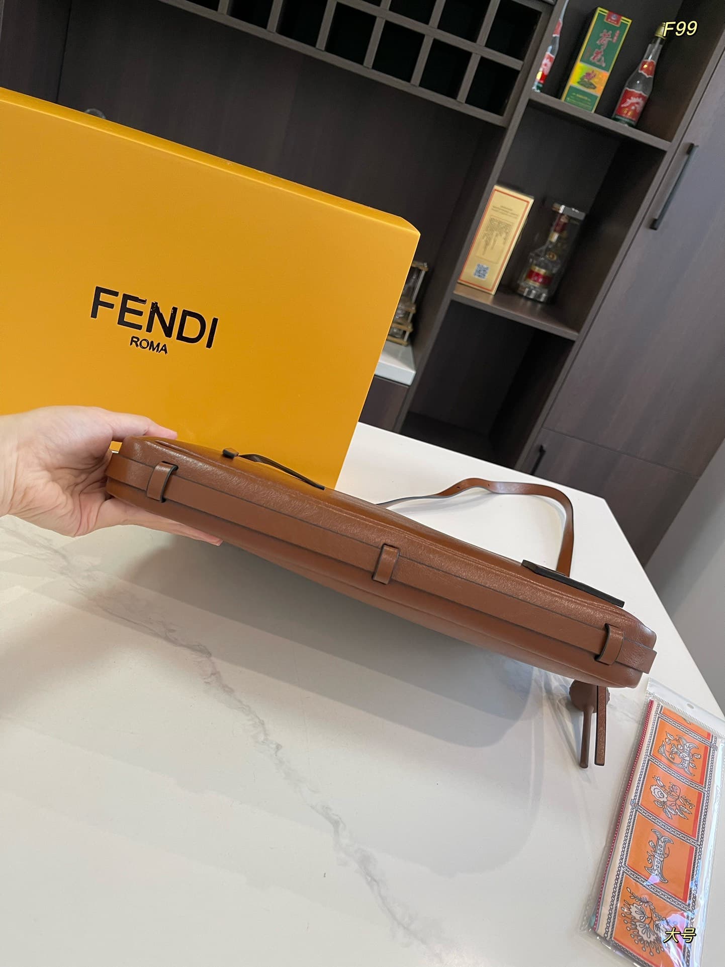 Simply Fendi Medium Brown leather bag