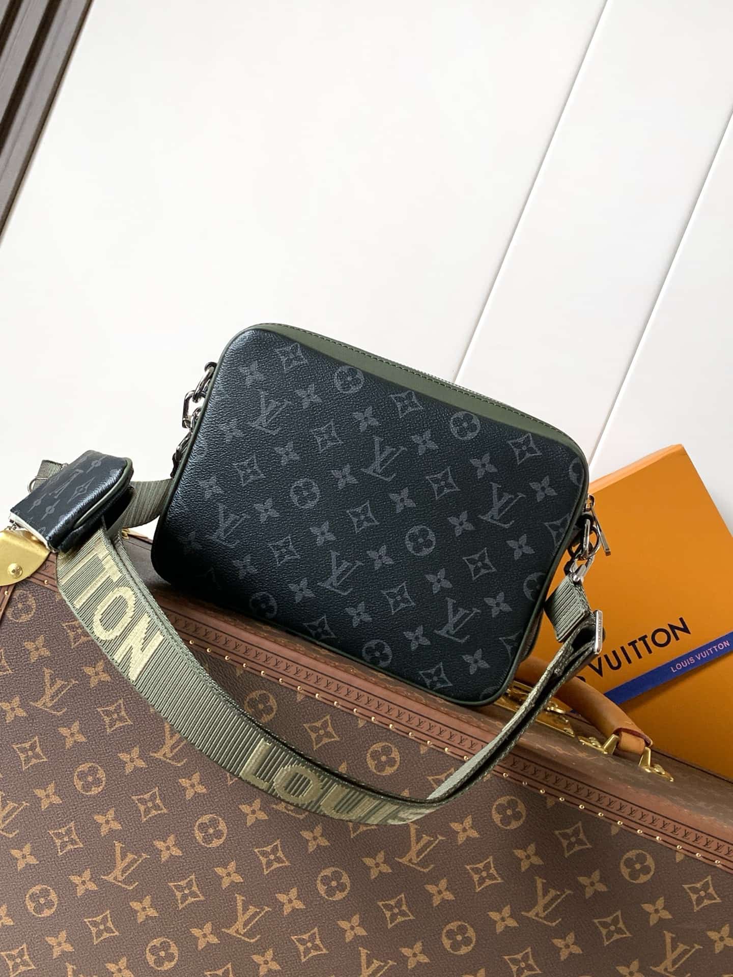 Louis Vuitton Trio Messenger Khaki Green Monogram Eclipse coated canvas M28628 High