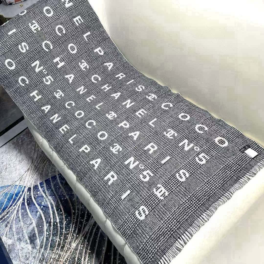 Chanel Coco cashmere scarf