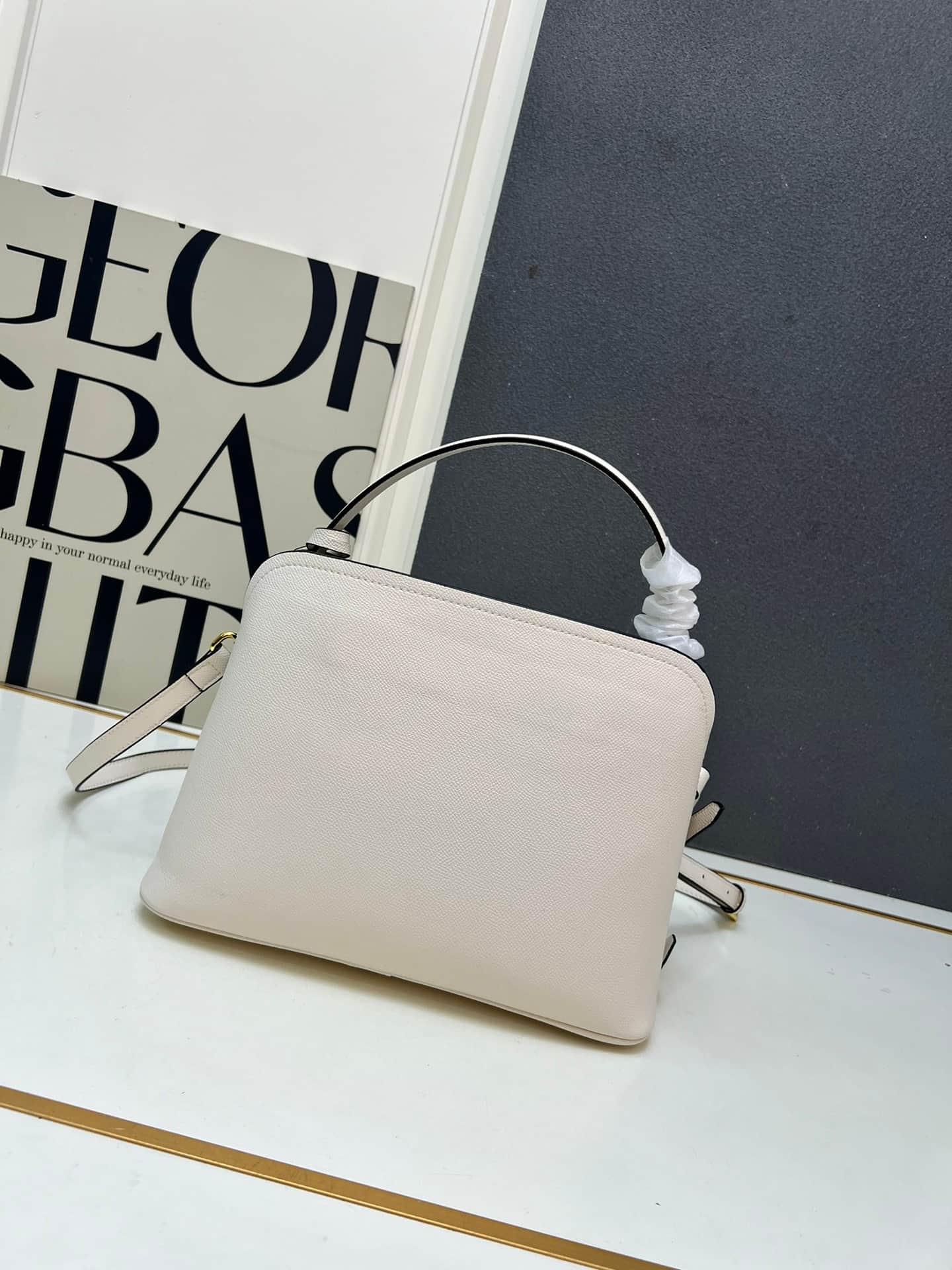 Prada Saffiano Leather Matinée Handbag White