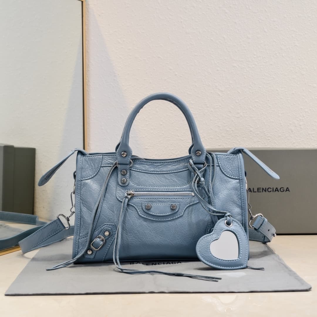 WOMEN'S LE CITY SMALL BAG Lambskin & Silver Metal High