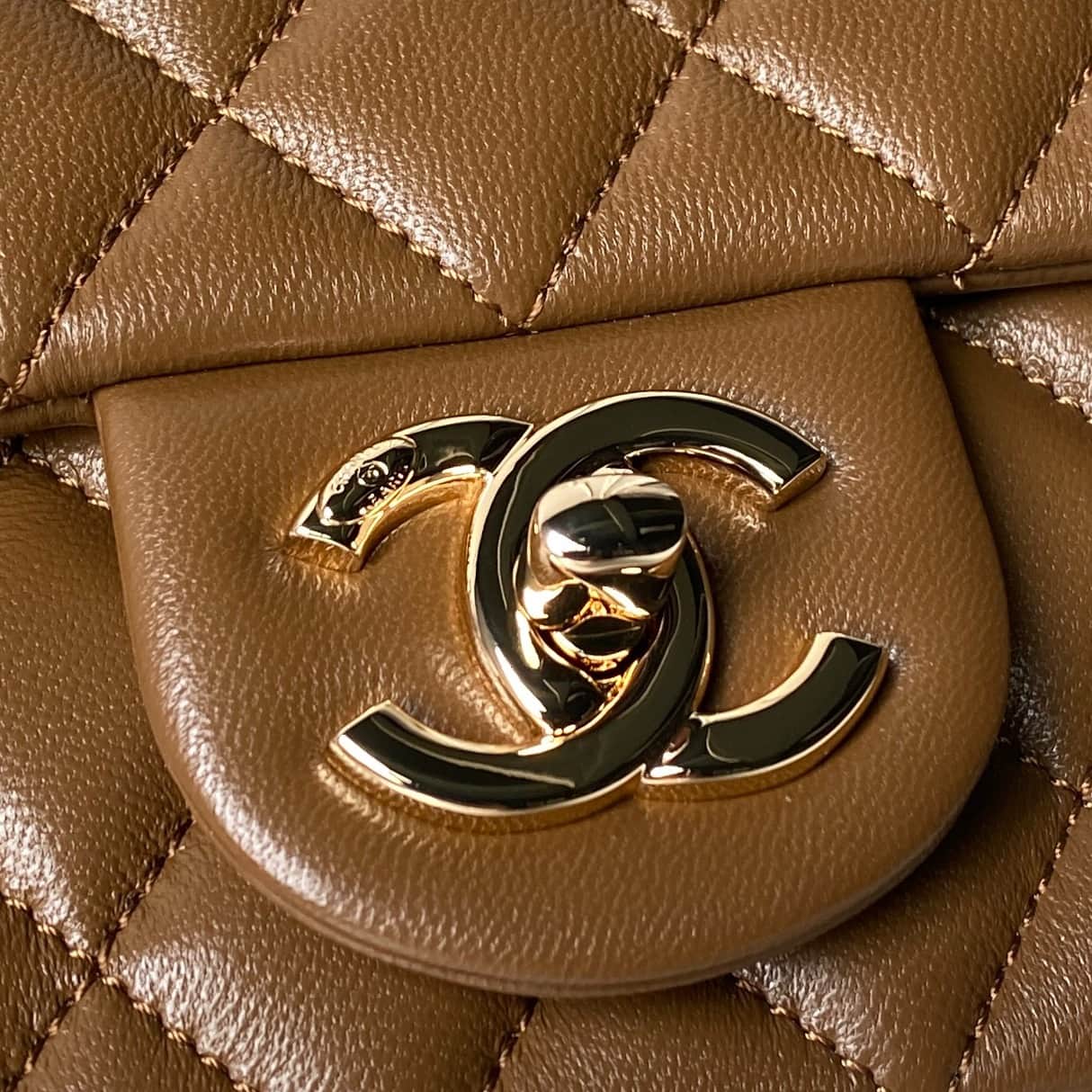 Chanel Mini Classic Flap Bag Lambskin & Gold-Tone Metal AS5758 Dark Brown High