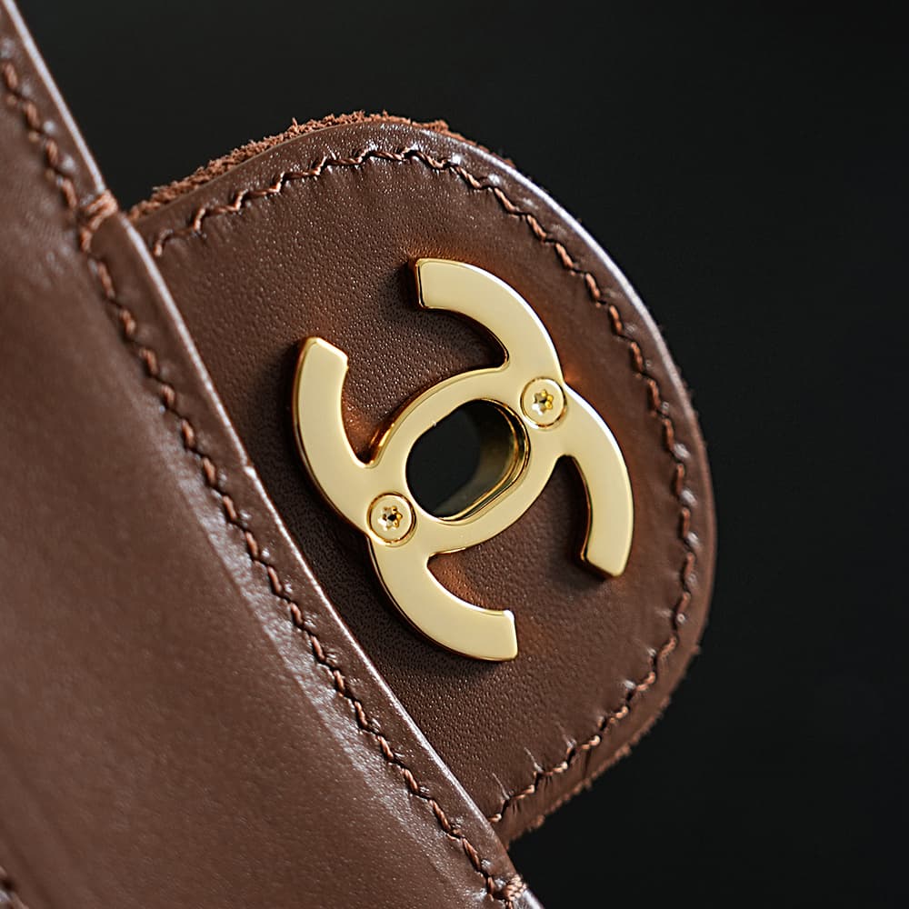 Chanel Maxi Flap bag Suede Calfskin & Gold-Tone Metal Caramel AS6627 A