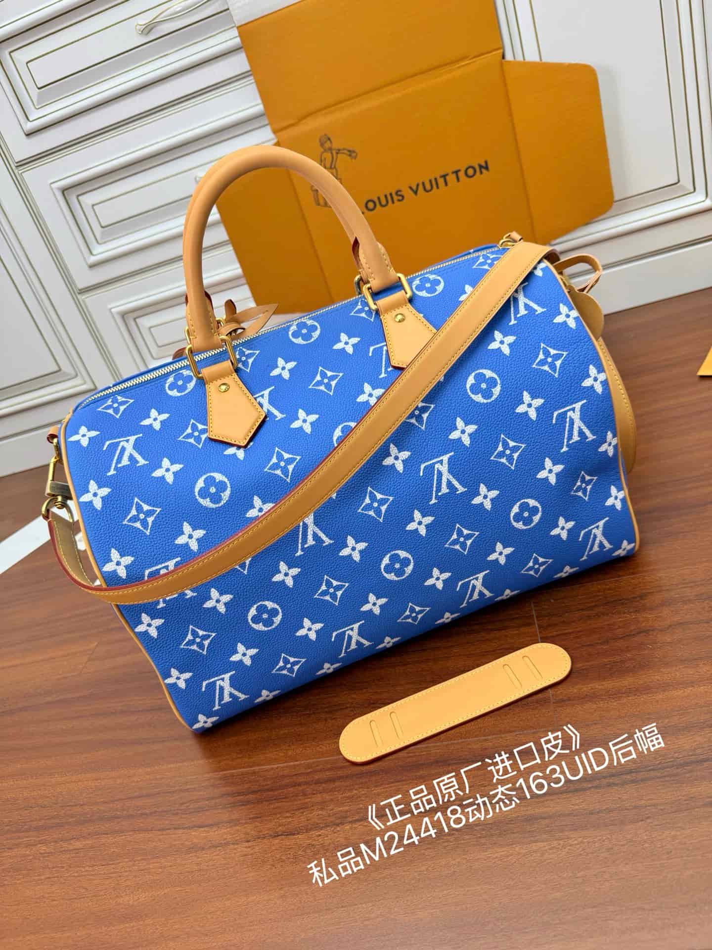 Louis Vuitton Speedy P9 Bandoulière 40 Blue Soft calfskin M24418 TOP