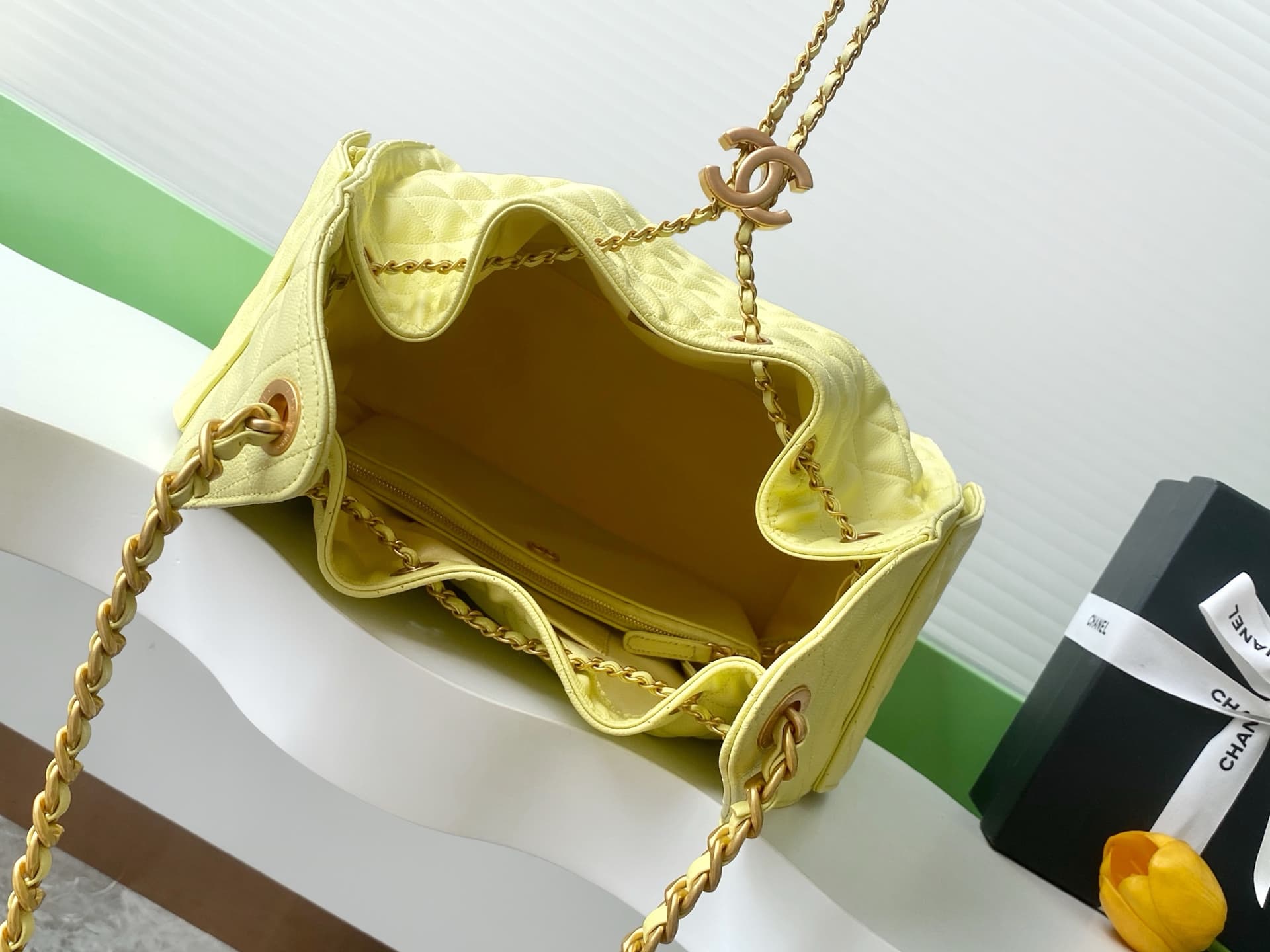 Chanel 25 Medium Hobo Medium handbag AS5311 Grained Calfskin & Gold-tone Metal Yellow A