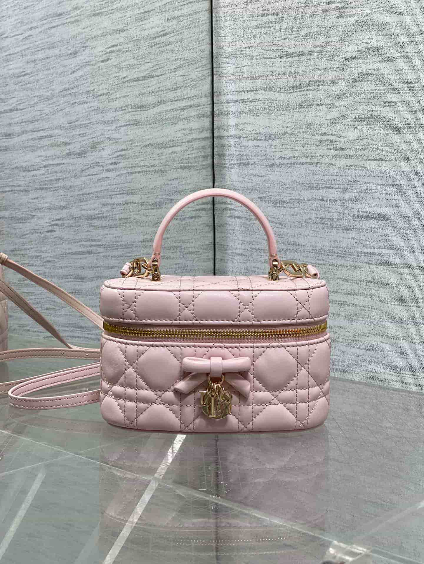 Dior Mini Vanity Soupir Pink Cannage Lambskin S2603 High