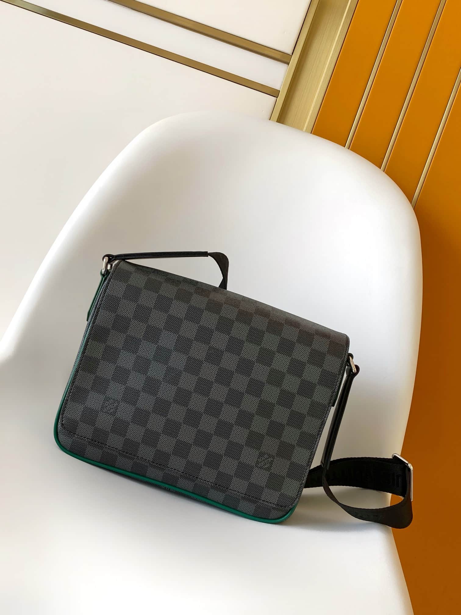 Louis Vuitton District Mesenger Borneo Green Damier Graphite coated canvas N40842 High