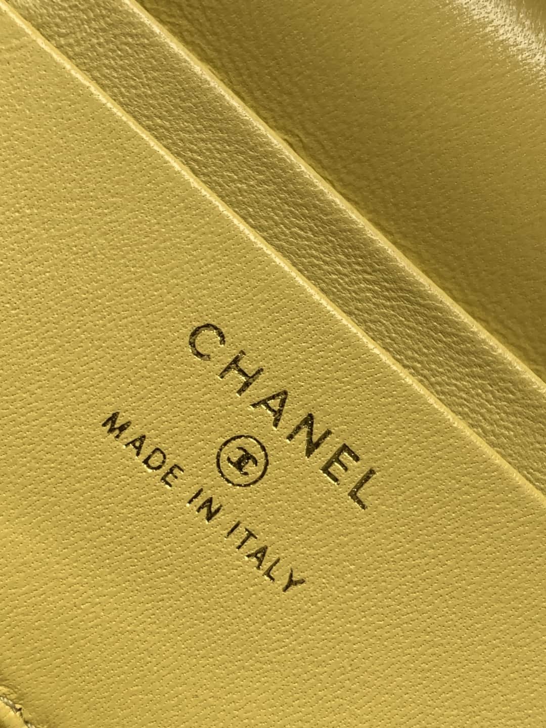 Chanel VANITY WITH CHAIN AP4407 Grained Calfskin & Gold-Tone Metal Yellow High
